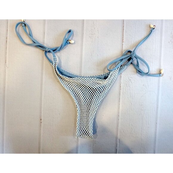 ZAFUL Fishnet Tie Side String Bikini Swimsuit High Cut Bottoms - Size S, NWOT - Picture 8 of 8